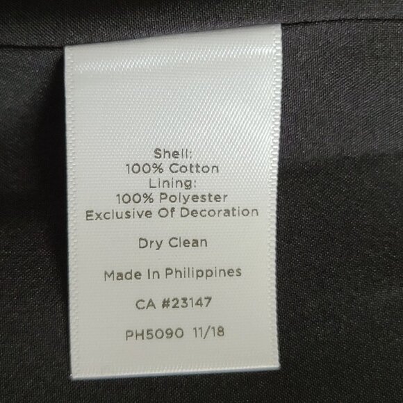 Talbots Plus Petite V Neck Shift Dress 22WP Black Fringe Sleeveless Lined NWT - Picture 8 of 10